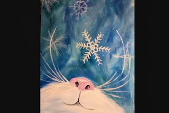 Virtual Paint Nite: Snowflake Kitten (Ages 6+)